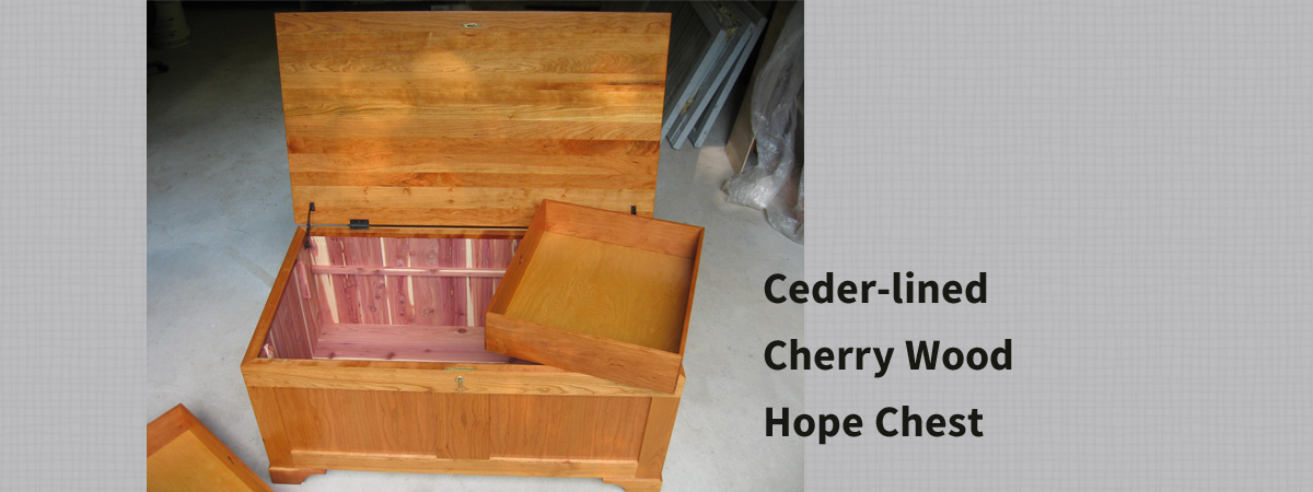 Ceder-lined Cherry Wood Hope Chest