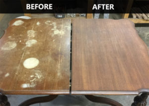 Table Top Refinishing (before & after)