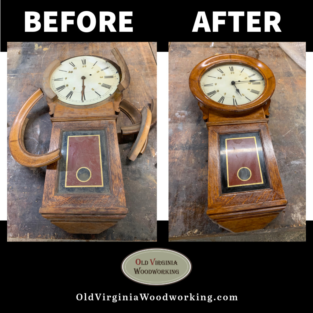 Antique clock repair and refinish project